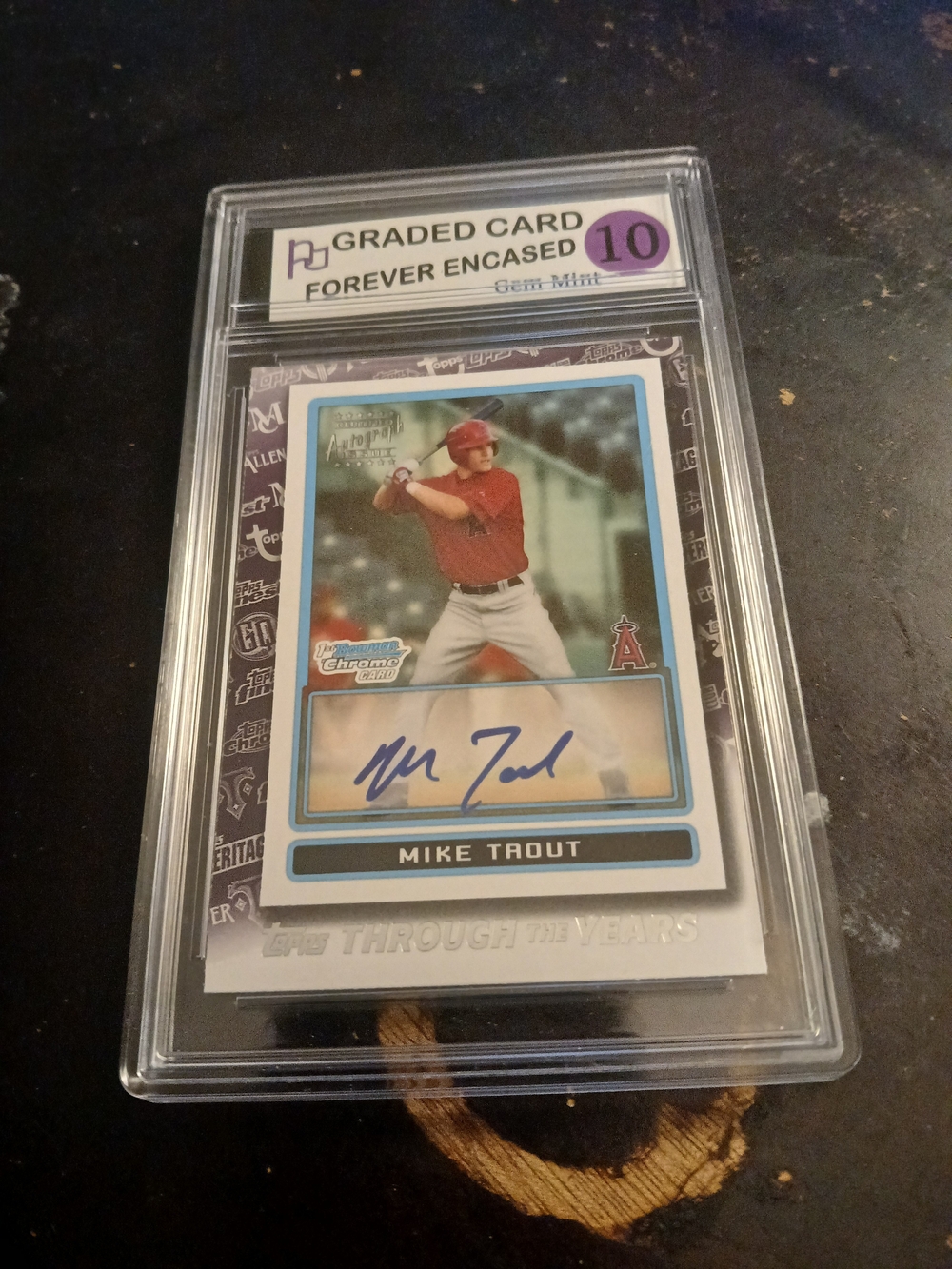 Mike Trout Autograph  Facsimile Topps Through The Years Gem Mint 10